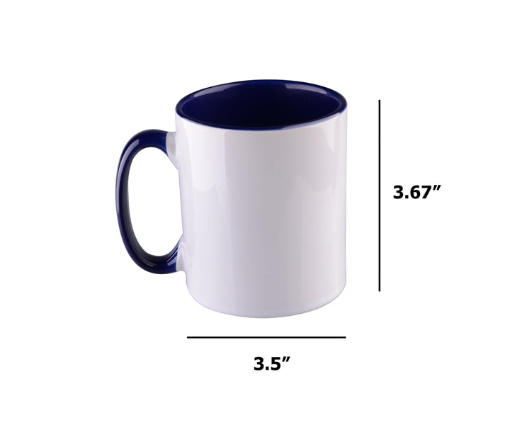 Inner Colored Sublimation Mug, black isometric