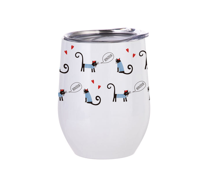 Pearl Coating™ 12oz Sublimation Stainless Steel Stemless Wine Cup with Lid White - Pack of 5 - Joto Imaging Supplies Canada
