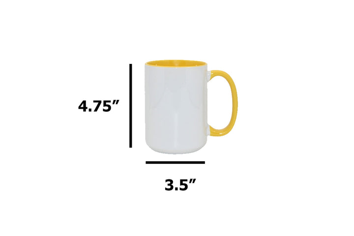 Pearl Coating™ 15oz Sublimation Inner Colored Sublimation Mug - Case of 36 - Joto Imaging Supplies Canada