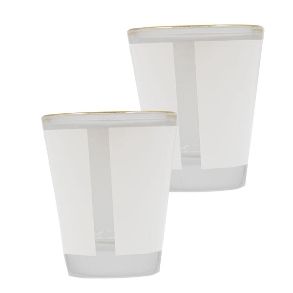 Pearl Coating™ 1.5oz Sublimation Shot Glass with Gold Rim - Pack of 12 - Joto Imaging Supplies Canada