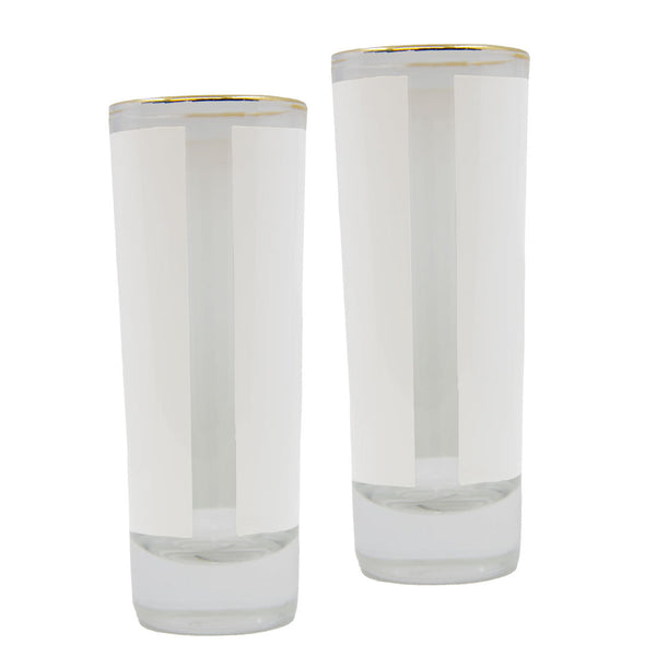 Pearl Coating™ 1.5oz Sublimation Shot Glass with Gold Rim - Pack of 12 - Joto Imaging Supplies Canada