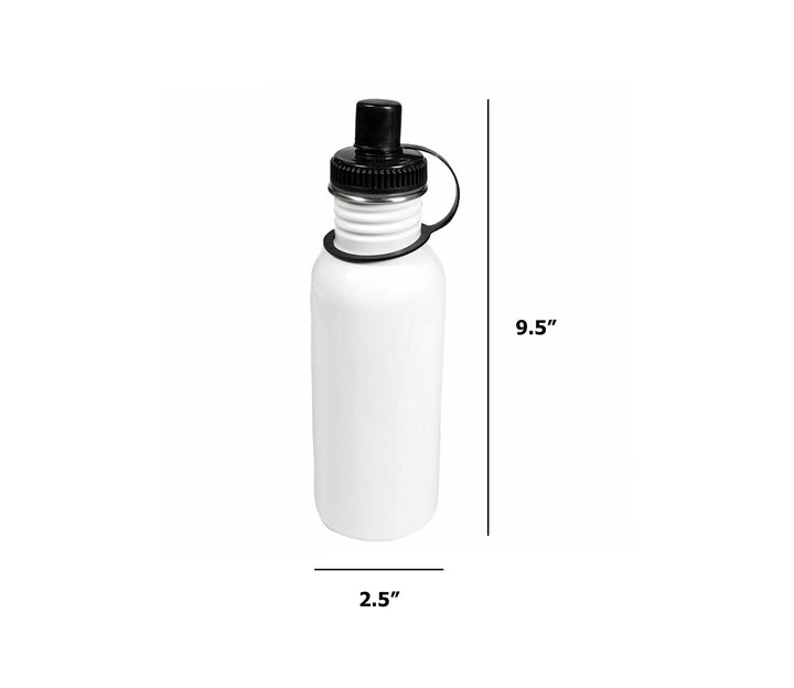 Pearl Coating™ Sublimation 600ml/ 20oz Stainless Steel Water Bottle - Pack of 6 - Joto Imaging Supplies Canada