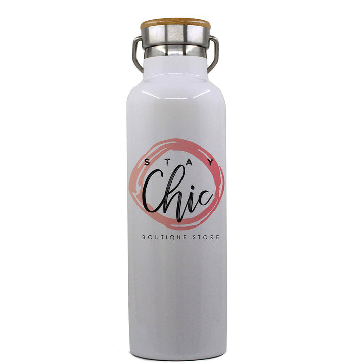 Pearl Coating™ Sublimation Water Bottle with Bamboo Lid - Pack of 5 - Joto Imaging Supplies Canada