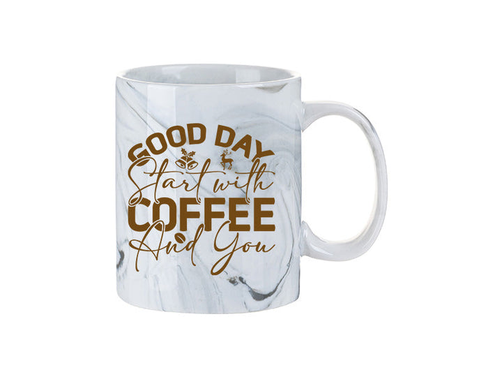 Pearl Coating™ 11oz Sublimation Ceramic Marble Mug - Case of 36 - Joto Imaging Supplies Canada
