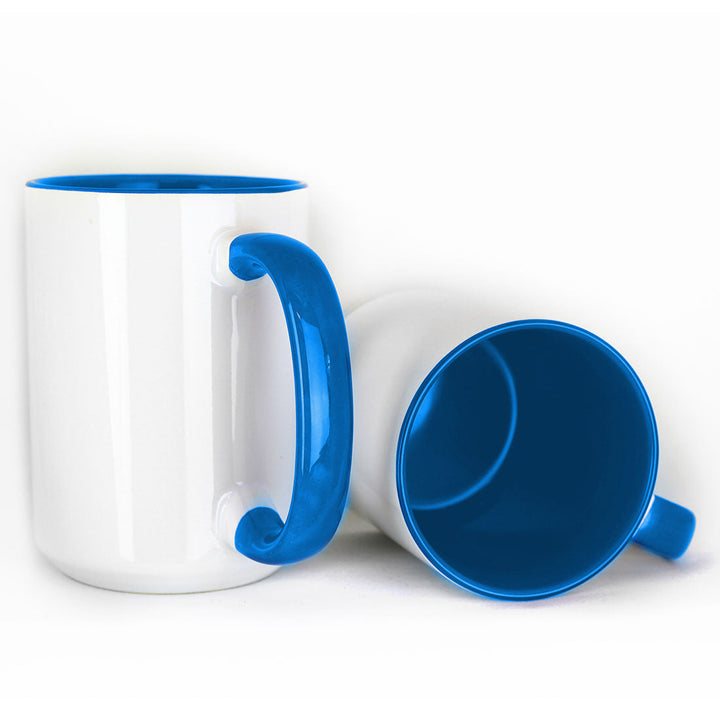 15oz Inner Colored Sublimation Mug light blue