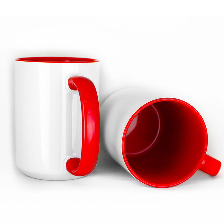15oz Inner Colored Sublimation Mug, red