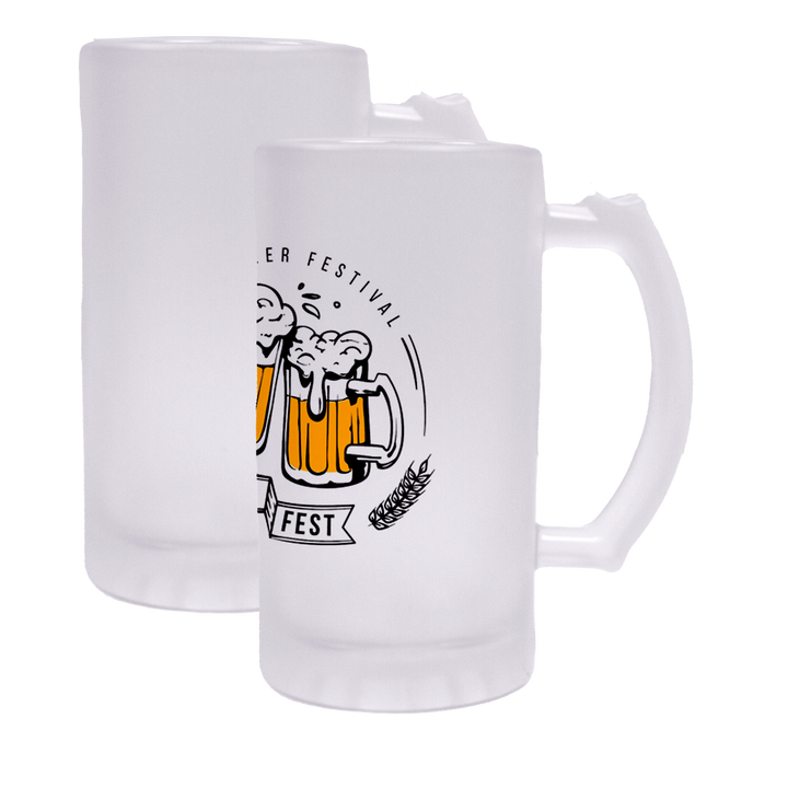 Pearl Coating™ Sublimation 16oz Frosted Beer Stein - Pack of 6 - Joto Imaging Supplies Canada